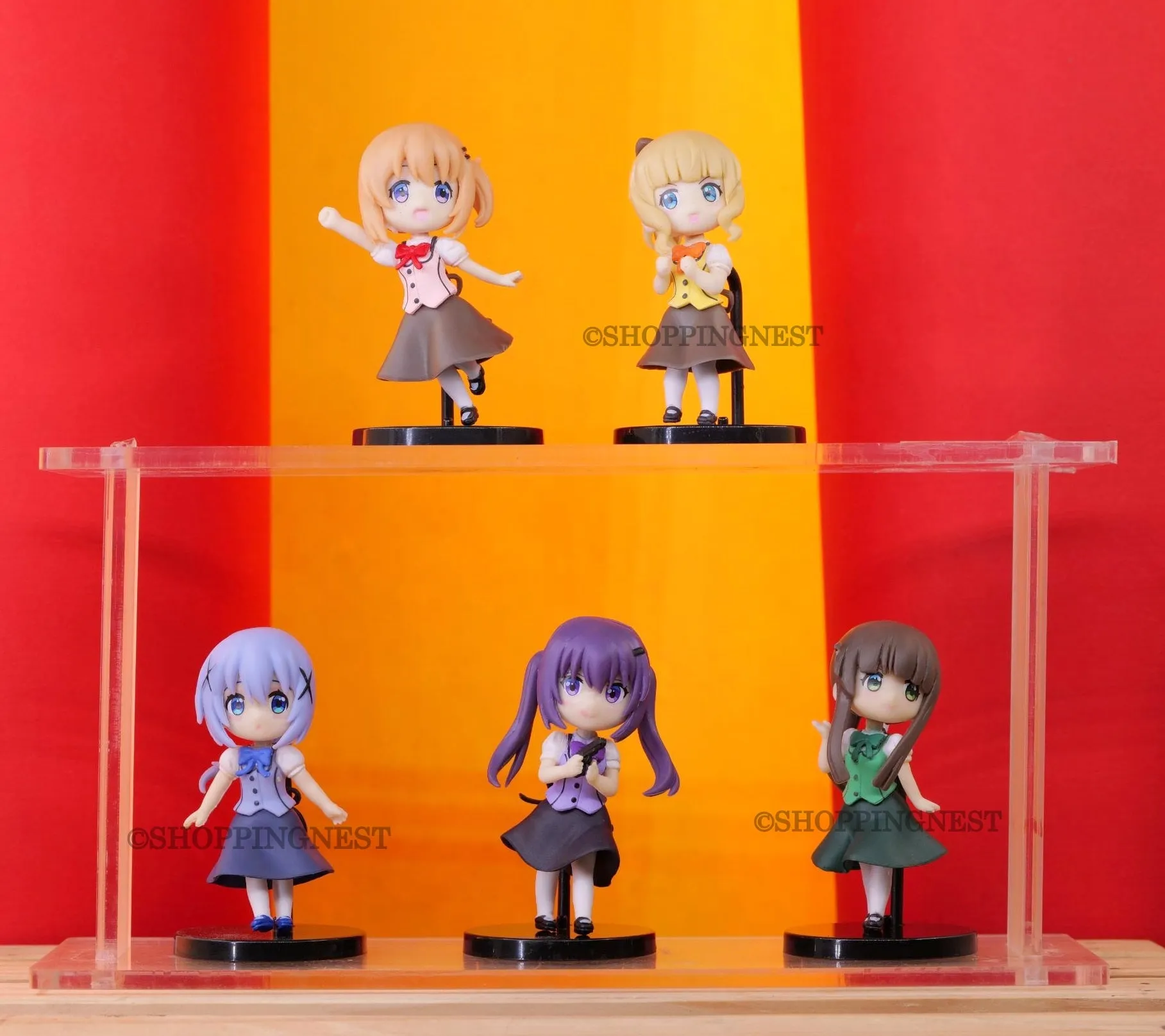 Is The Order A Rabbit | Set of 5 Anime Action Figures | 7 Cm |