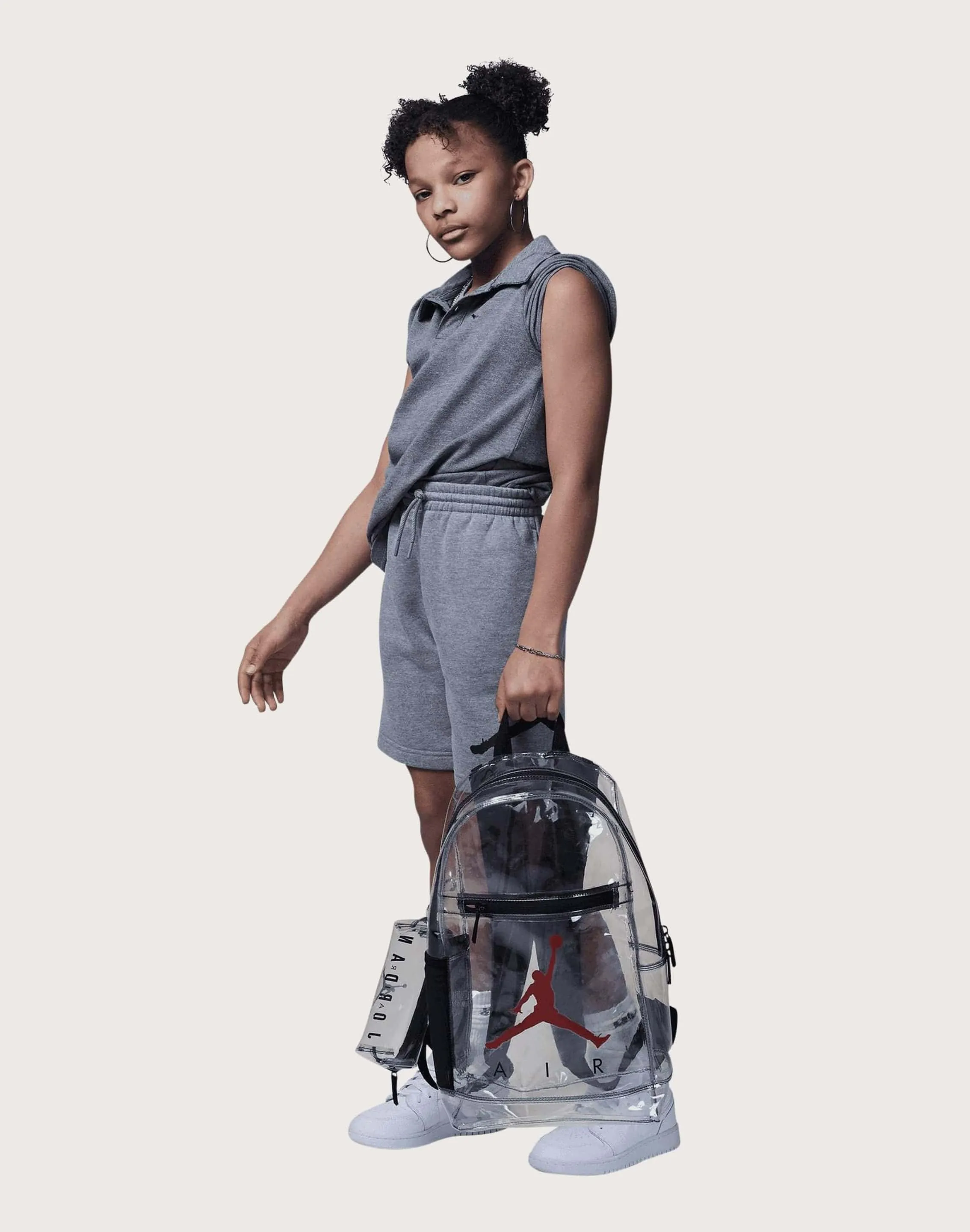 Jordan Kids' Clear Backpack With Pencil Case Grade-School