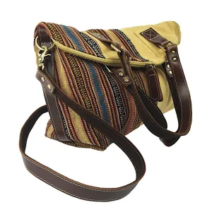 Kilim Bag - Travel Bag in Cotton Canvas - Lemongrass