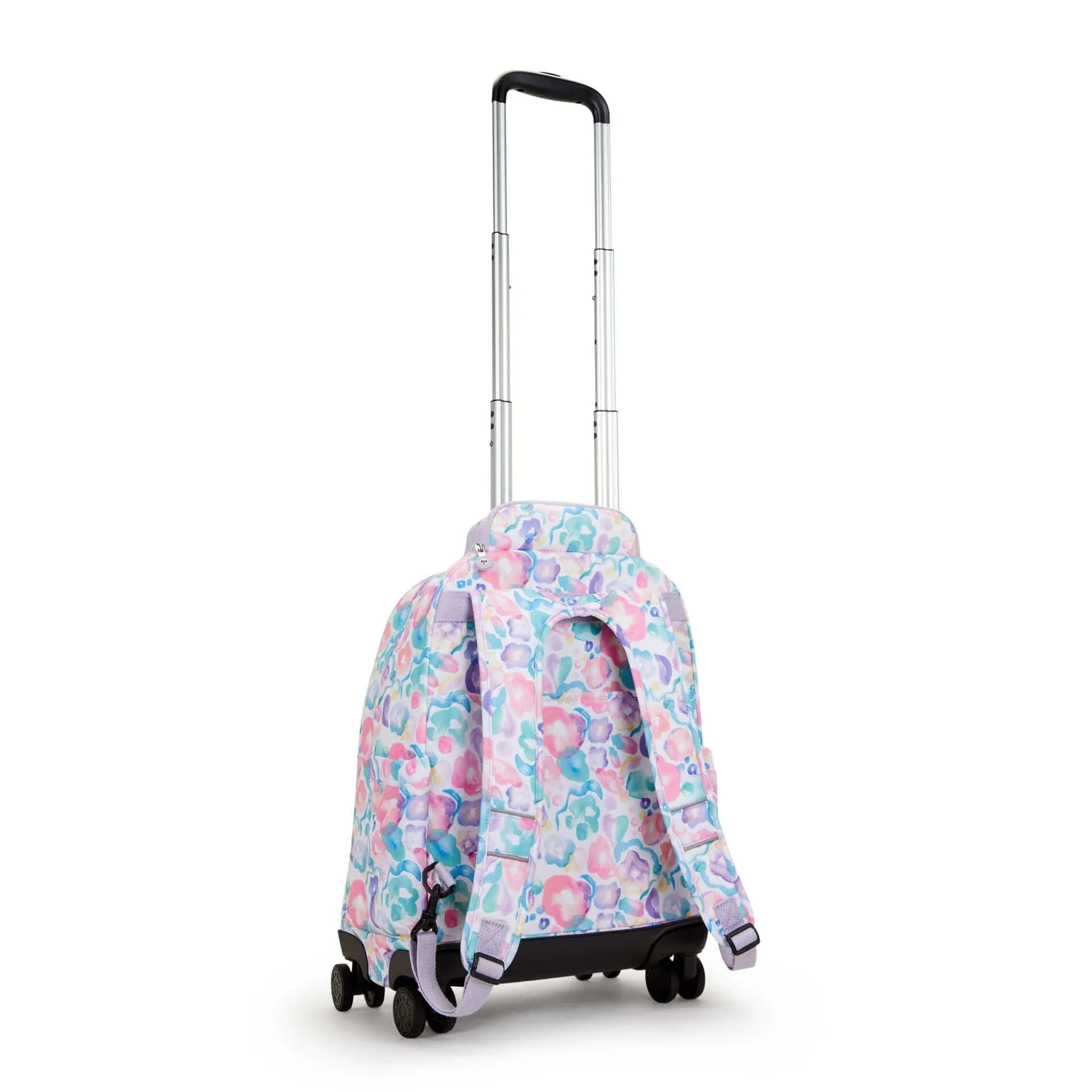 Kipling New Zea Aqua Flowers Large Wheeled Backpack C2I4674-2FW