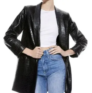 Kylie Vegan Stylish Leather Blazer