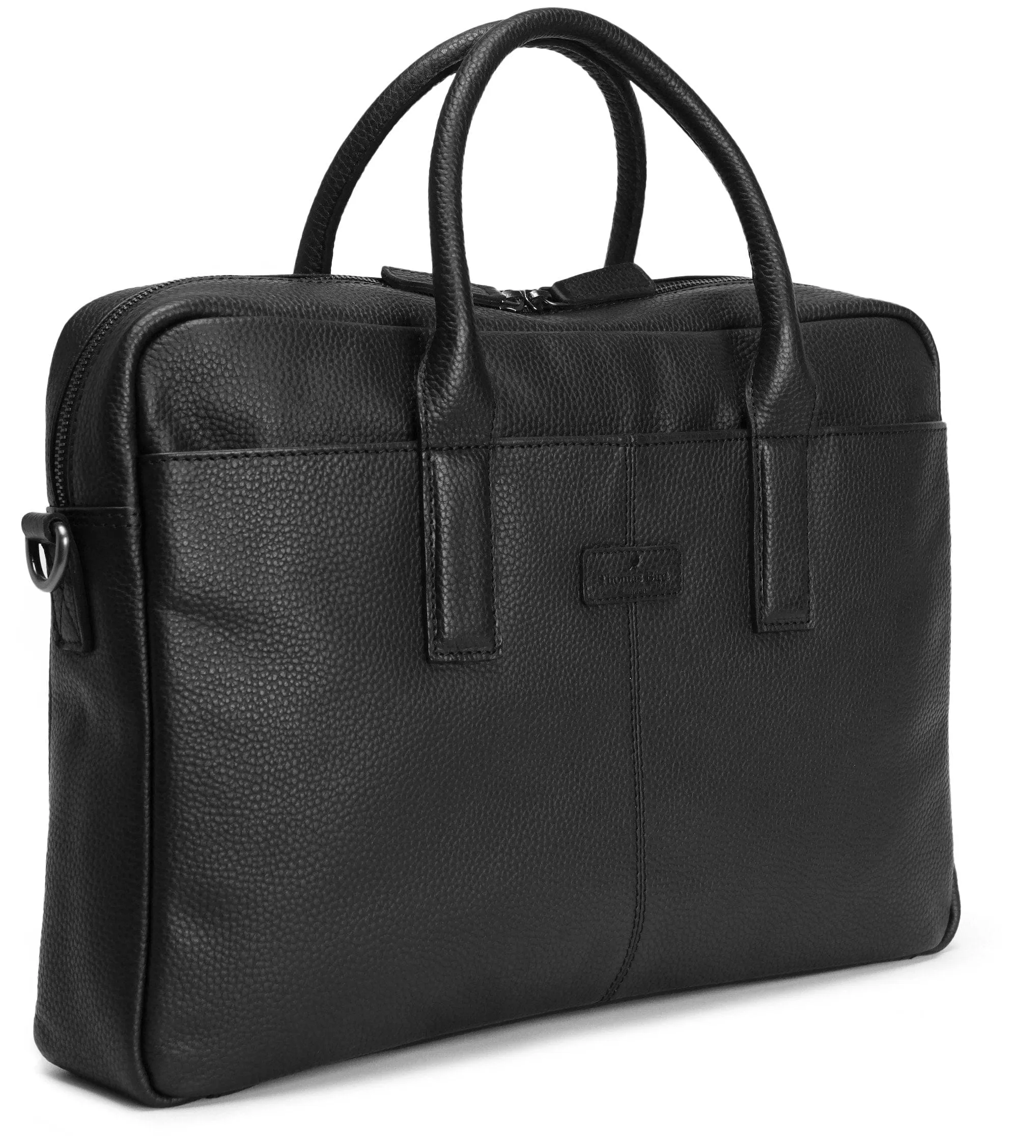 Leather Briefcase Bag Black