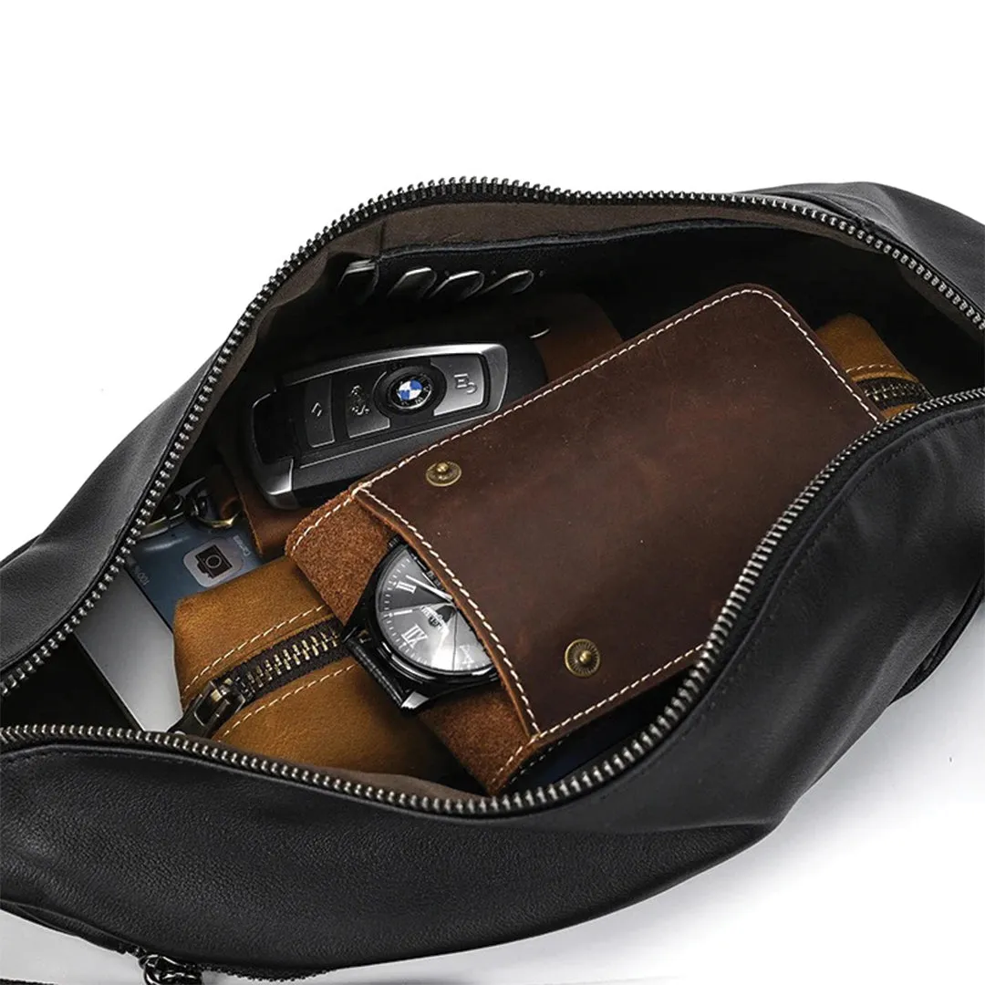 Leather Sling Chest Bag