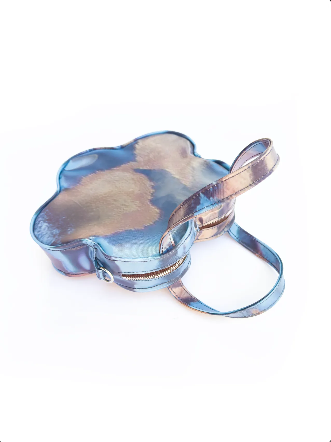 Lenticular Colour-Changing Blue Blueberry Cow Flower Handbag