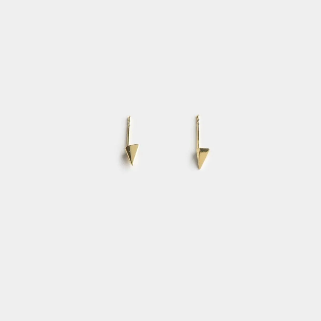 Little Diamond - earrings - sterling silver 925 - gold plated