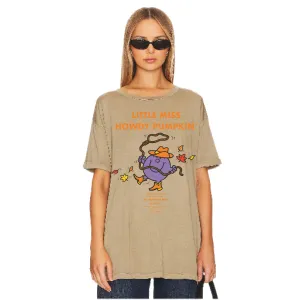 Little Miss Howdy Pumpkin - Oversized Tee - Camel Gold