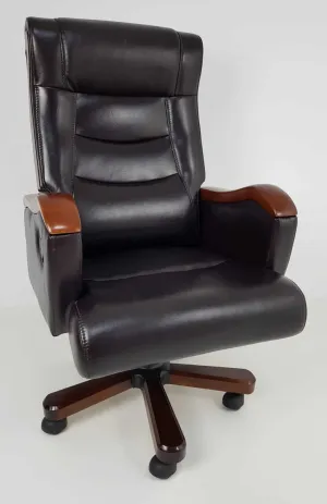 Luxury Brown Leather Executive Office Chair CHA-1832ABR