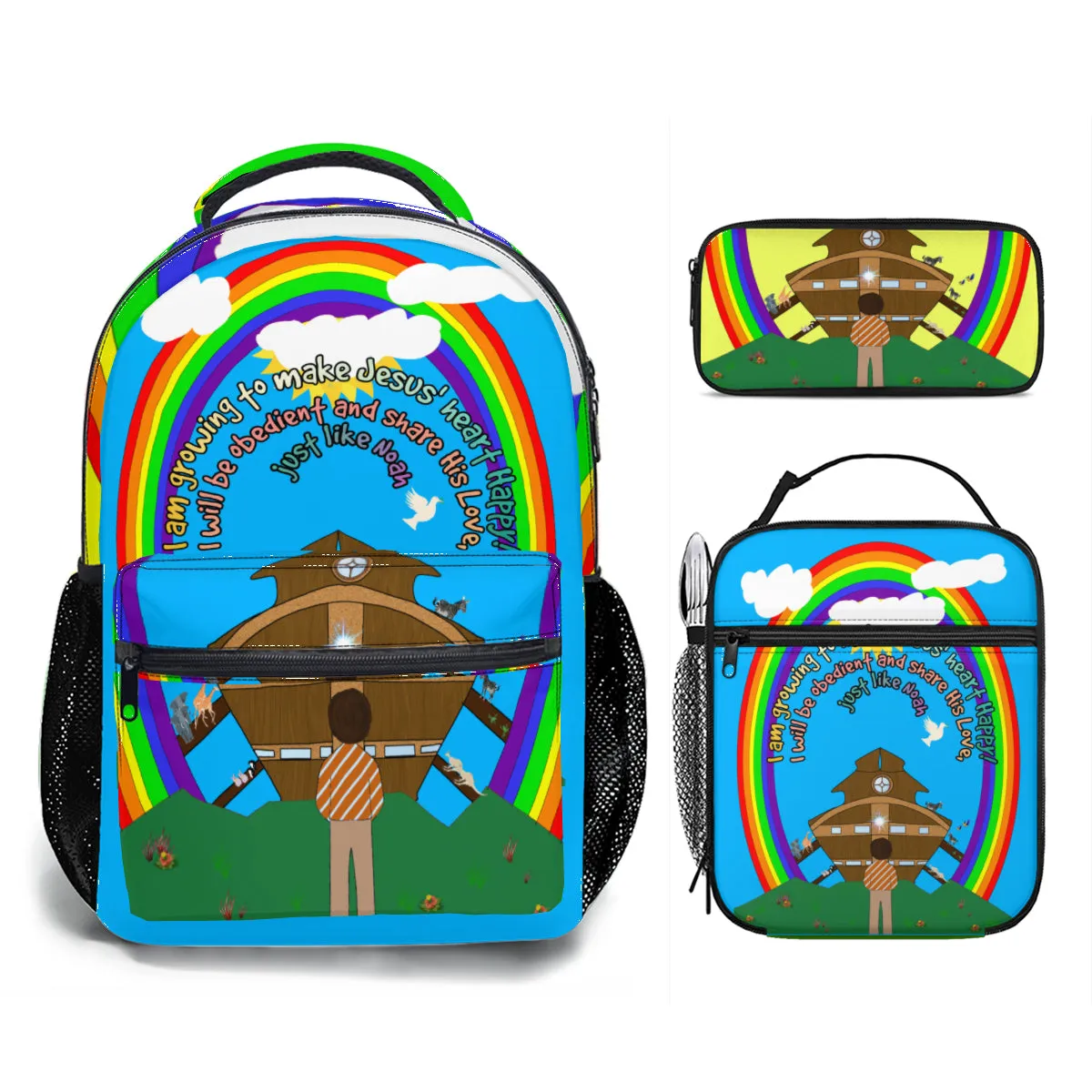 Making Jesus Merry Like Noah 3-Piece Backpack