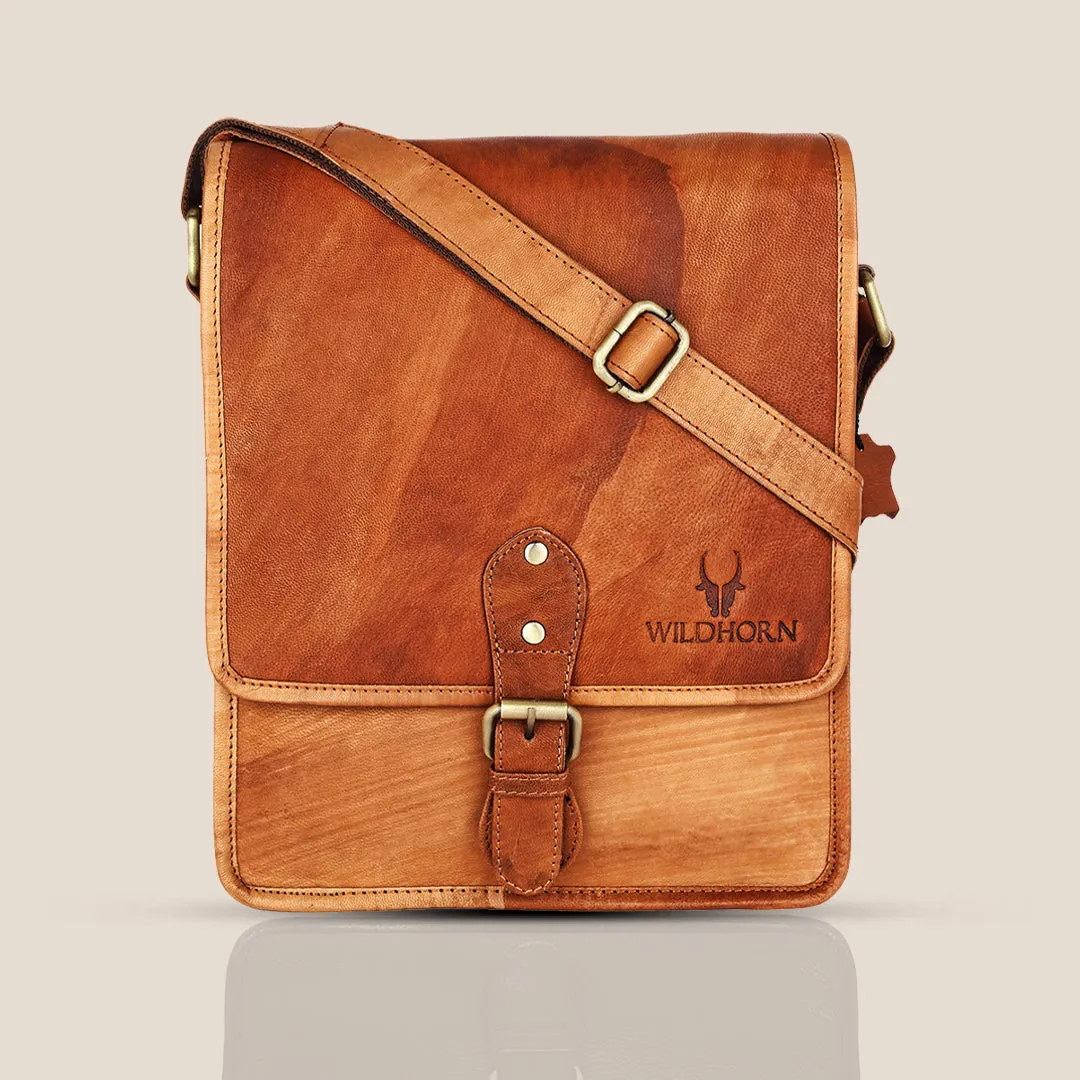 MALTON Leather Sling Bag for Men