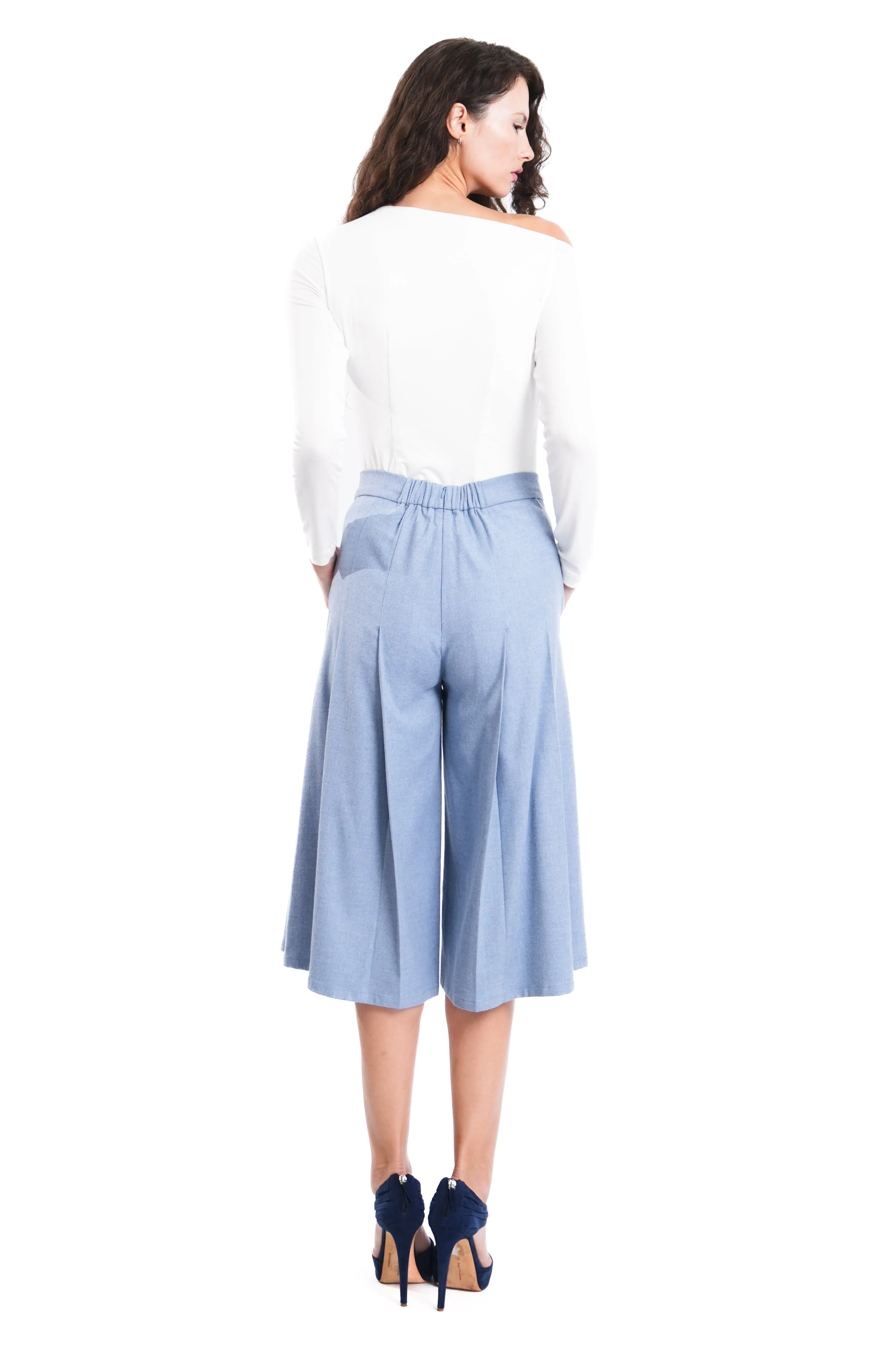 Mazzy Wool Suiting Culotte (Long Version)