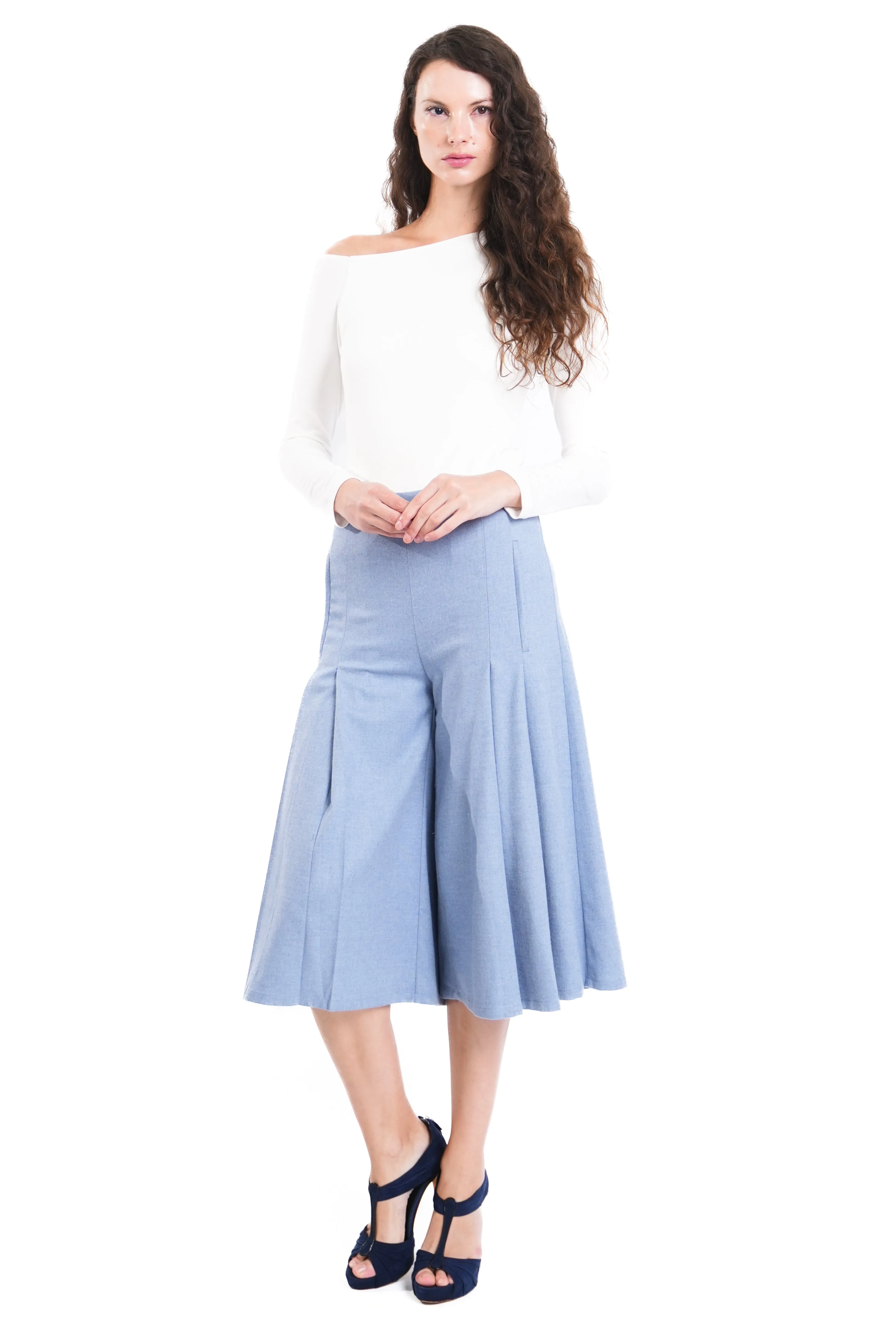 Mazzy Wool Suiting Culotte (Long Version)