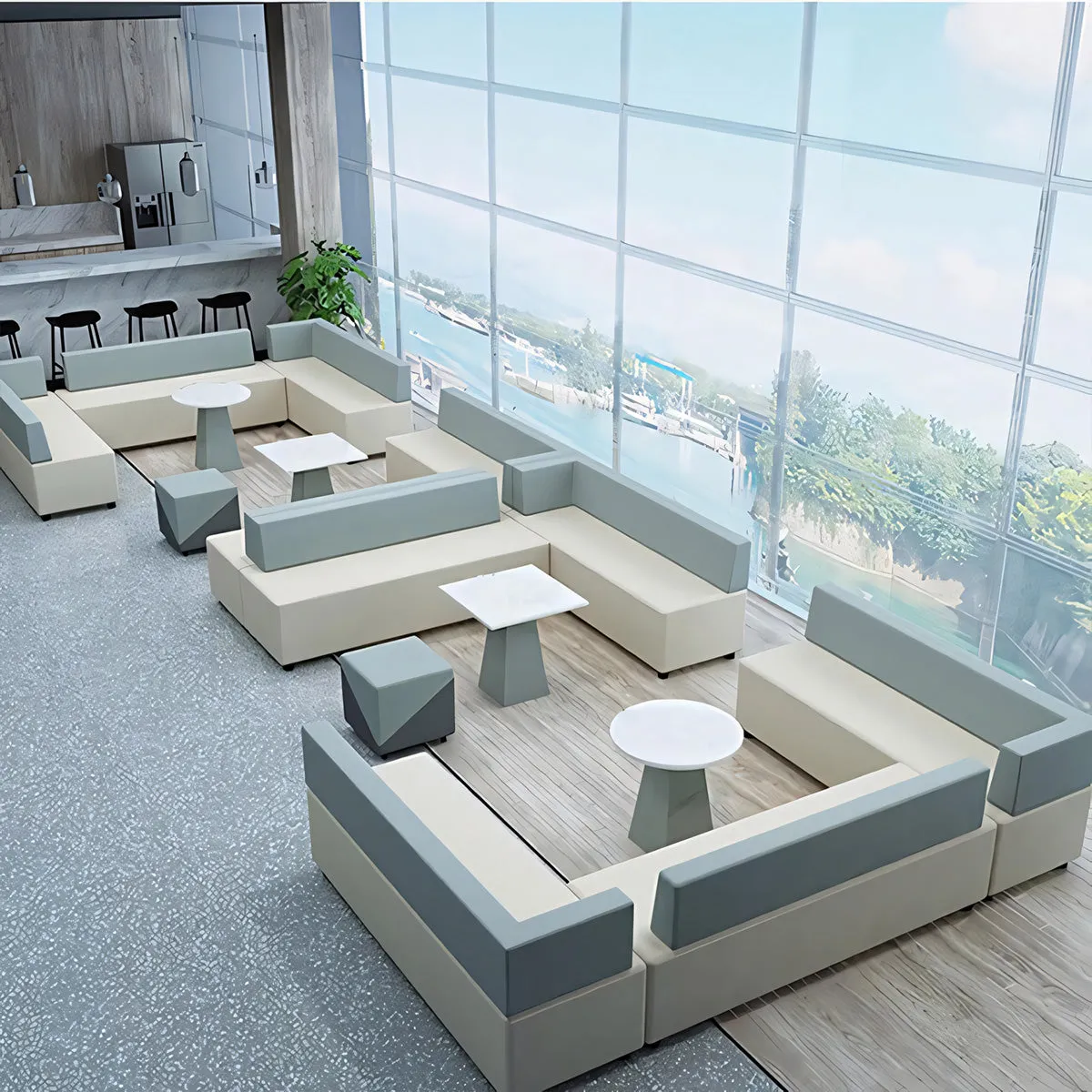 Minimalist Creative Patchwork Design Office Reception Sofa