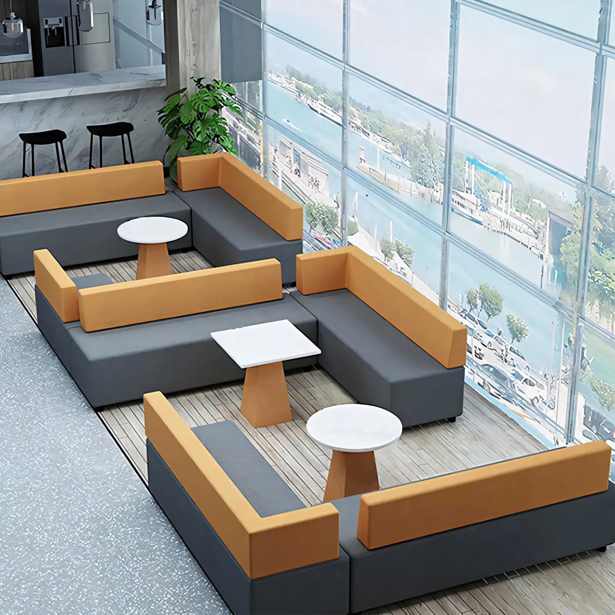 Minimalist Creative Patchwork Design Office Reception Sofa