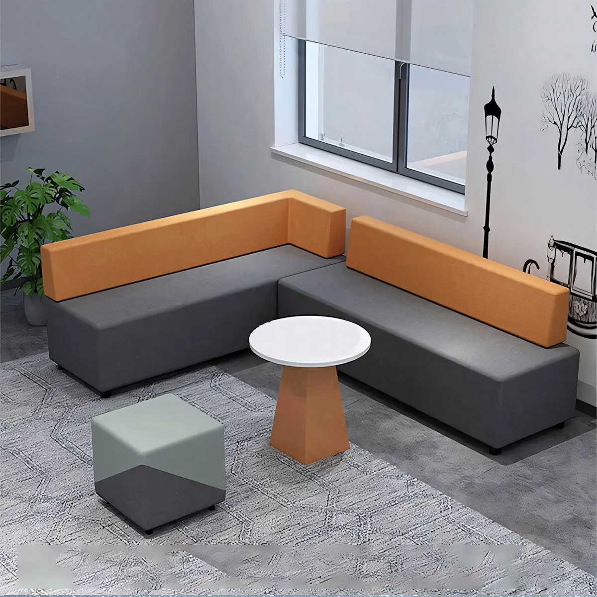 Minimalist Creative Patchwork Design Office Reception Sofa