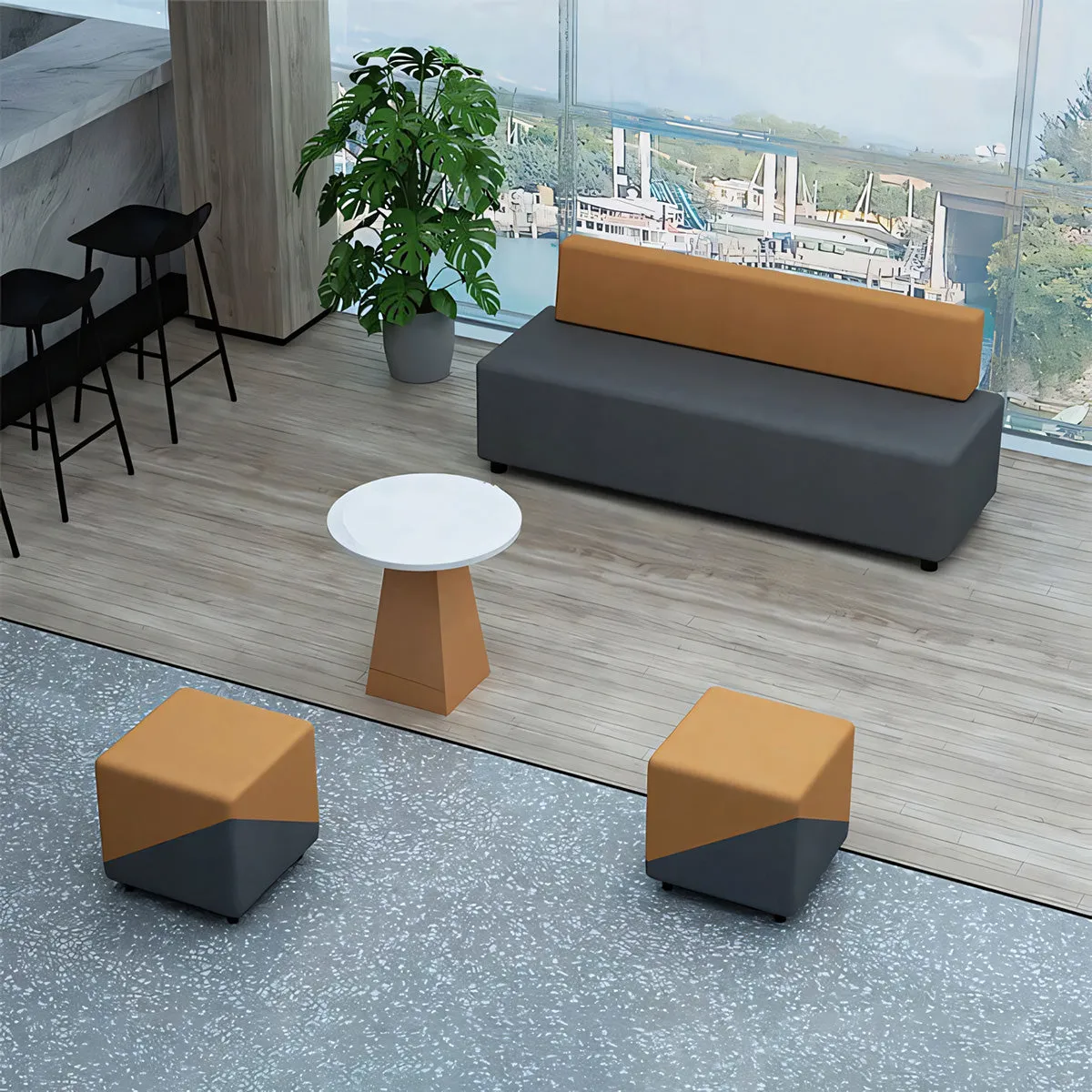 Minimalist Creative Patchwork Design Office Reception Sofa