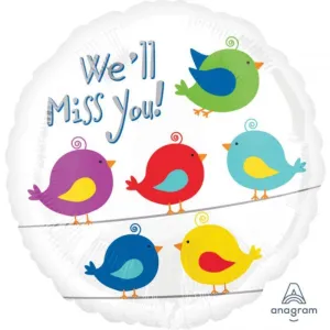 Miss You Bird Foil Balloon - 45cm