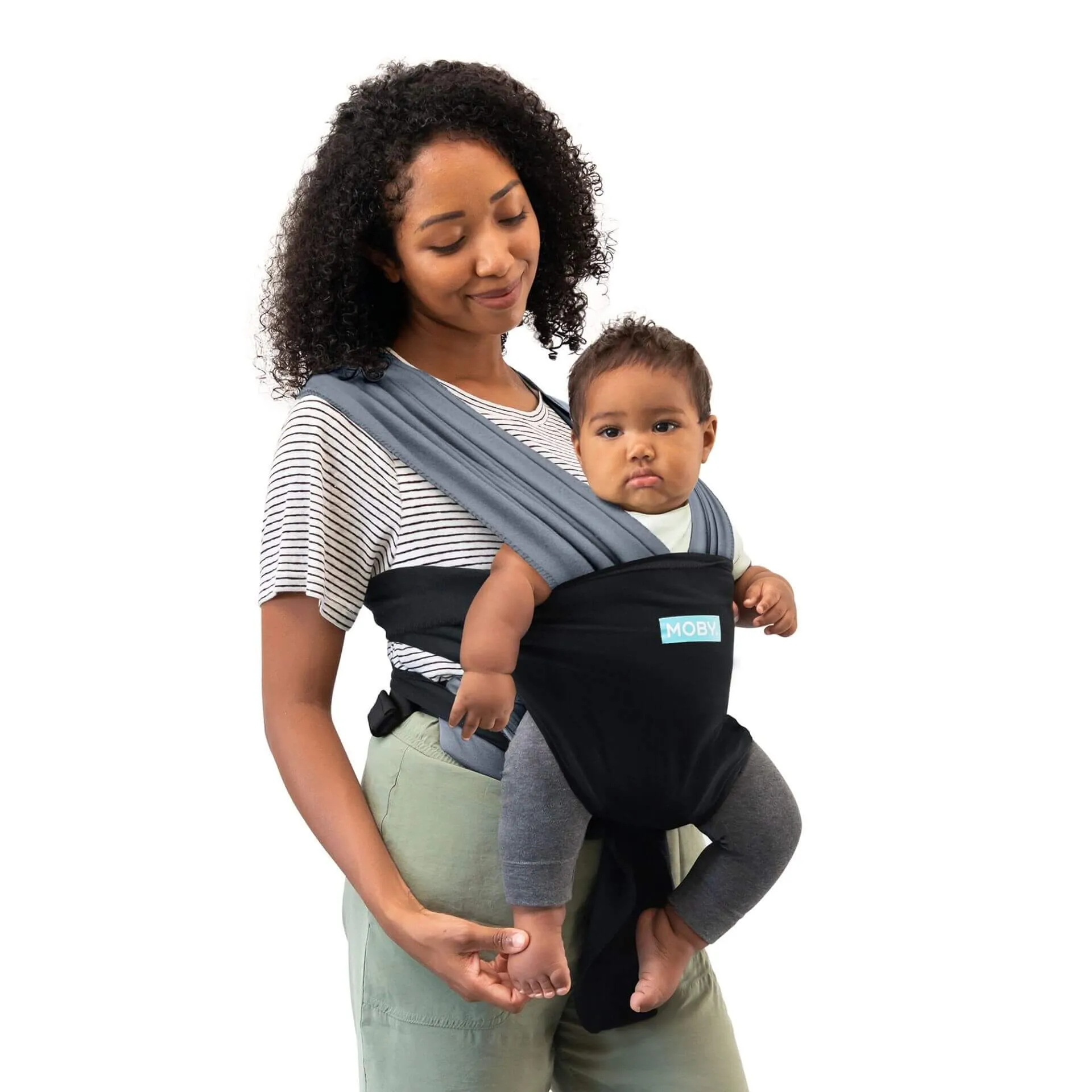 Moby Easy Wrap Carrier (Charcoal/Black)