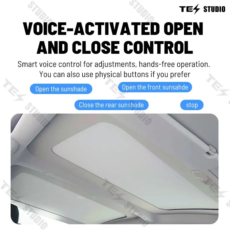 Model 3/Highland 3 Voice Control Retractable Roof Sunshade Tesstudio®