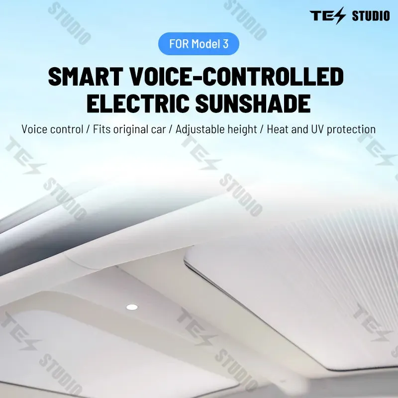 Model 3/Highland 3 Voice Control Retractable Roof Sunshade Tesstudio®