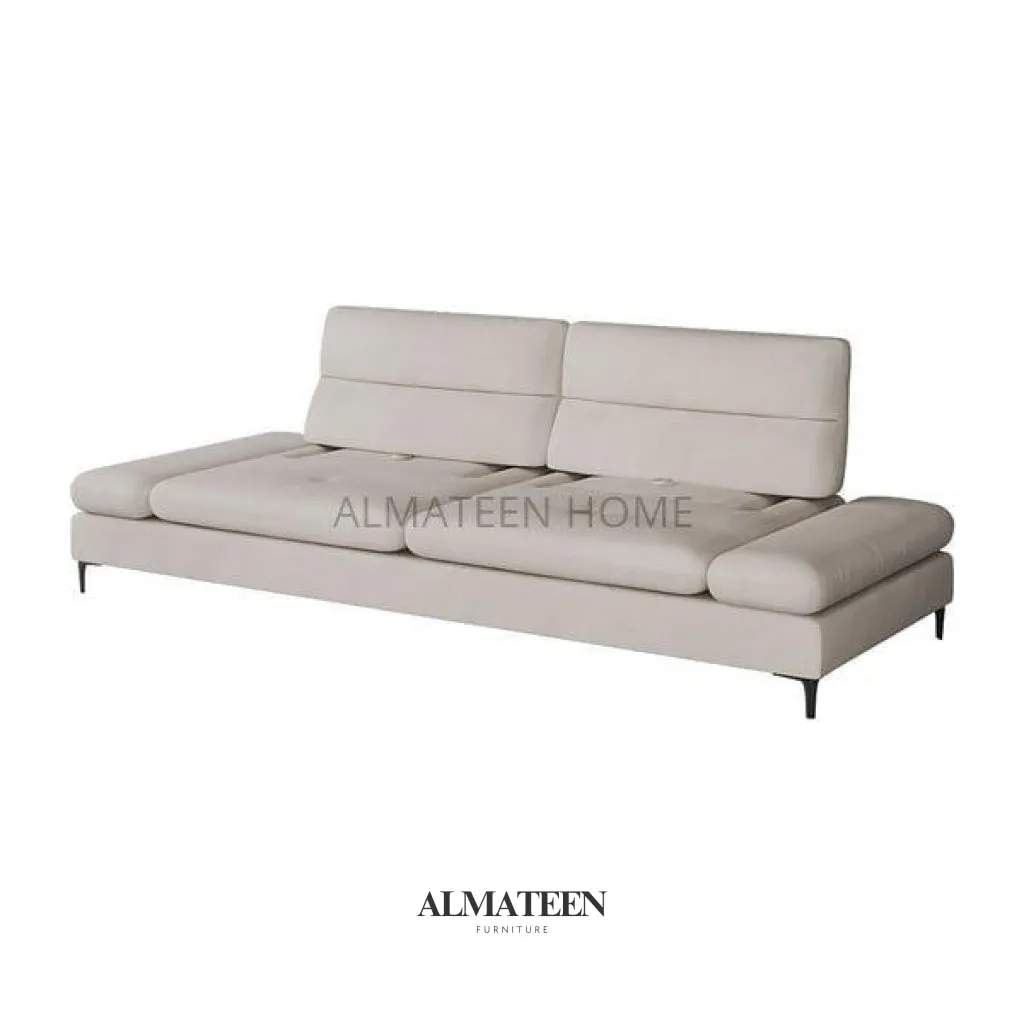 Modern 90" 3 Seater Sofa with Adjustable Armrest & Backrest