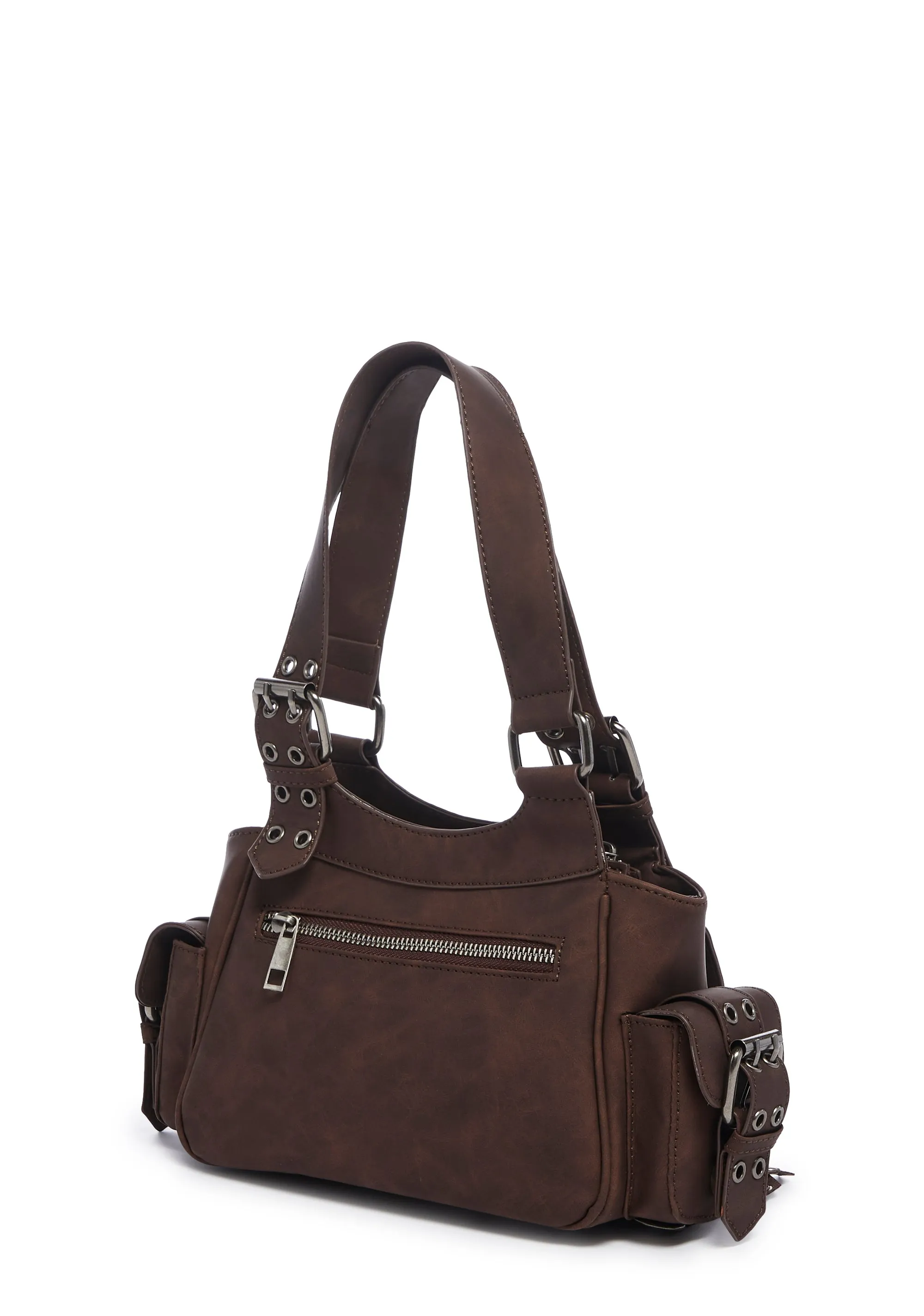 Moto Muse Buckle Handbag - Brown