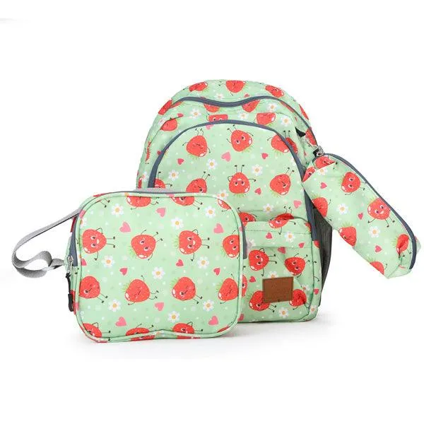 MULTICOLOR PRINTED BACKPACK SET