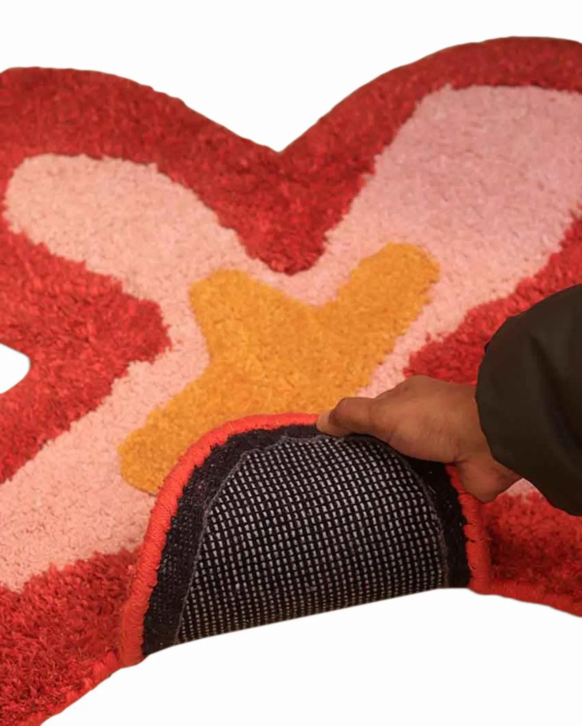 Multicolor Star Fish Tufted Design Polyester Rug | 2x2 ft