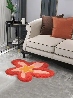 Multicolor Star Fish Tufted Design Polyester Rug | 2x2 ft