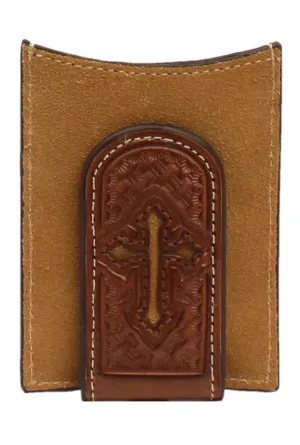 N5412544- Nocona Wallet - Card Case - Cross Leather Brown