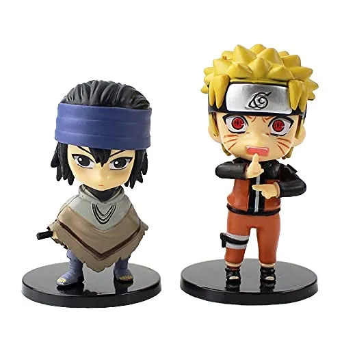 Naruto Chibi Figures (Set of 6) - Set A  Naruto Merchandise for Anime Lovers | Size - 10 cm |