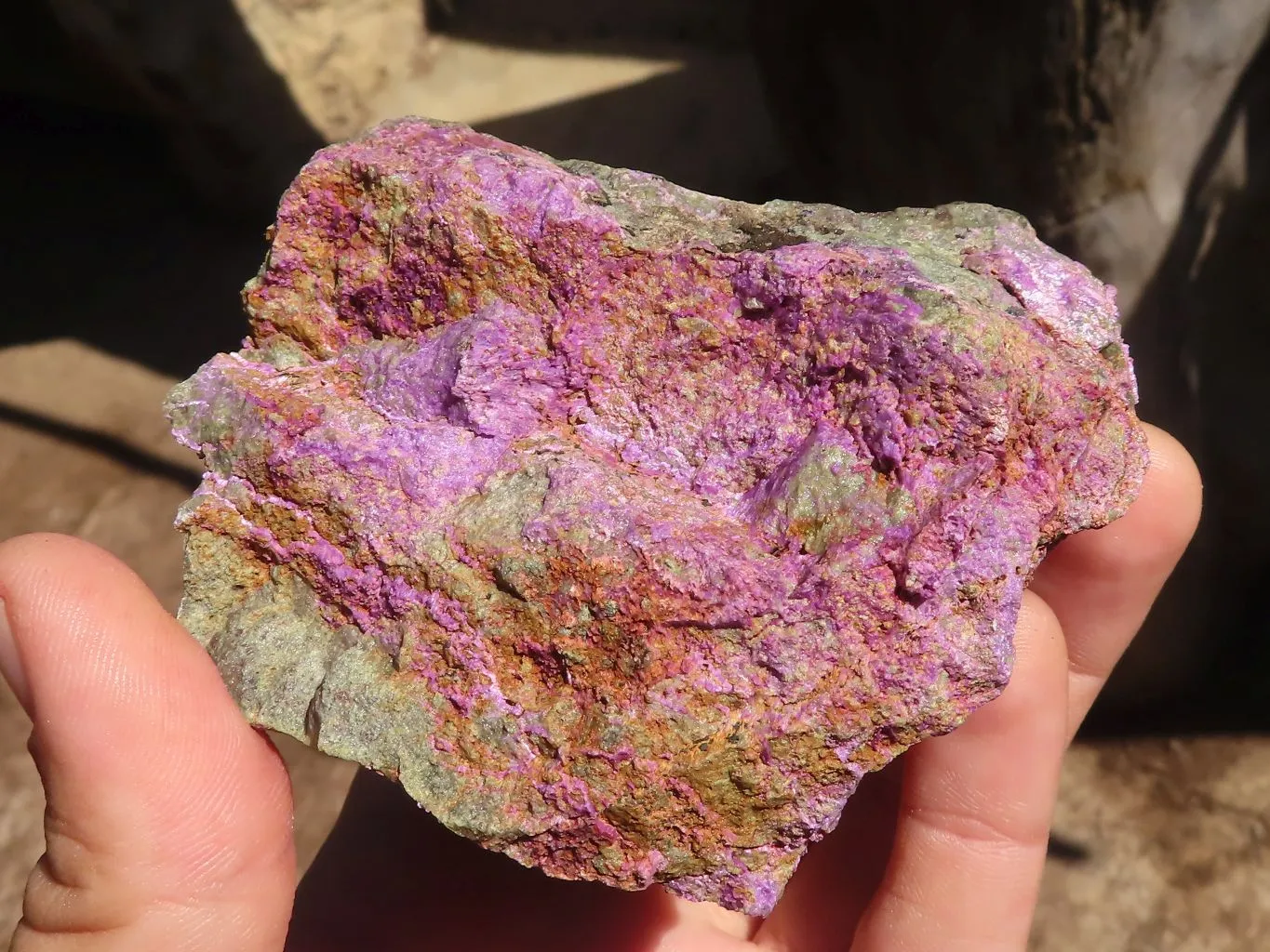 Natural Stichtite & Serpentine Rough Specimens x 4 From Barberton, South Africa