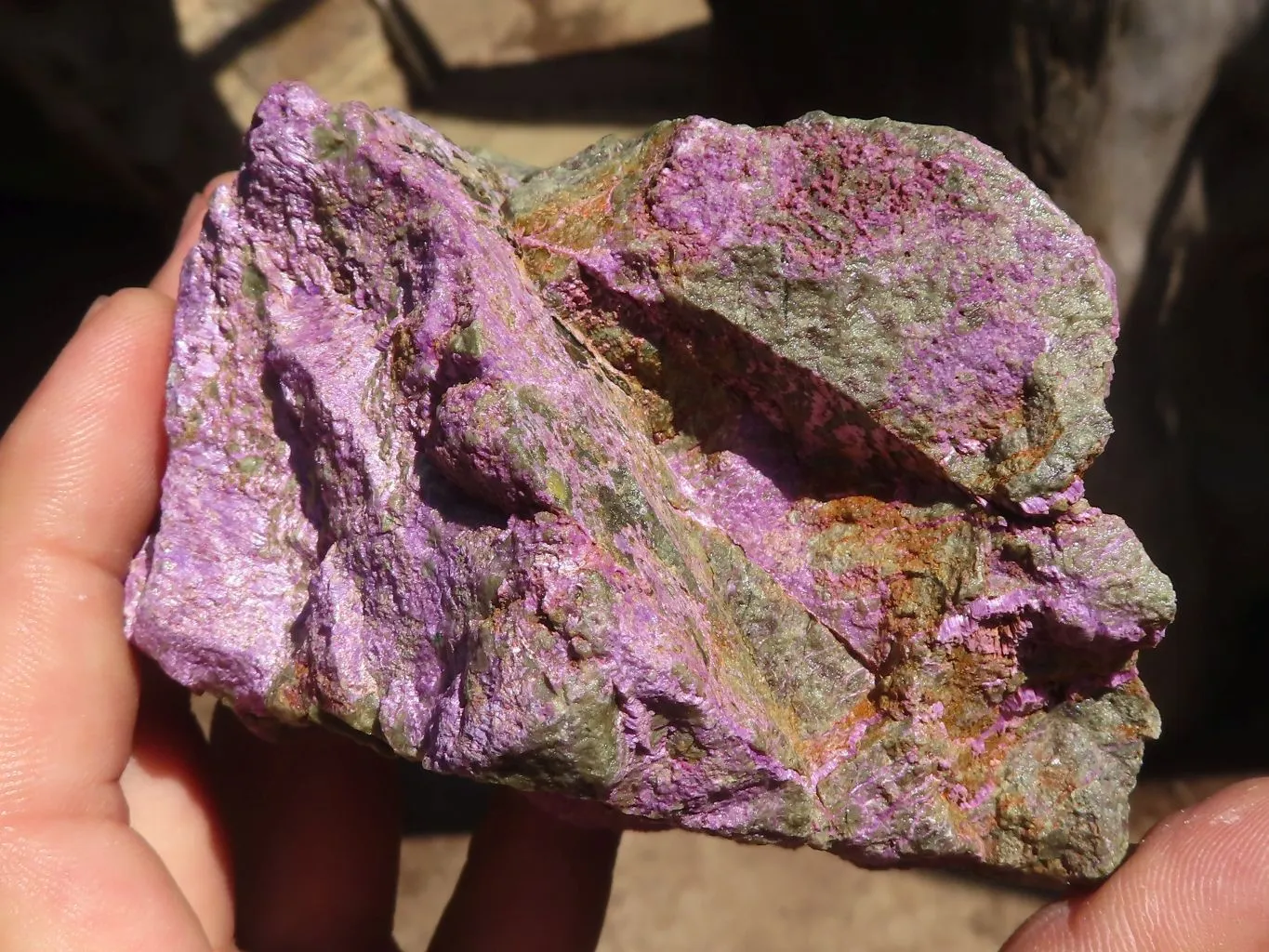 Natural Stichtite & Serpentine Rough Specimens x 4 From Barberton, South Africa