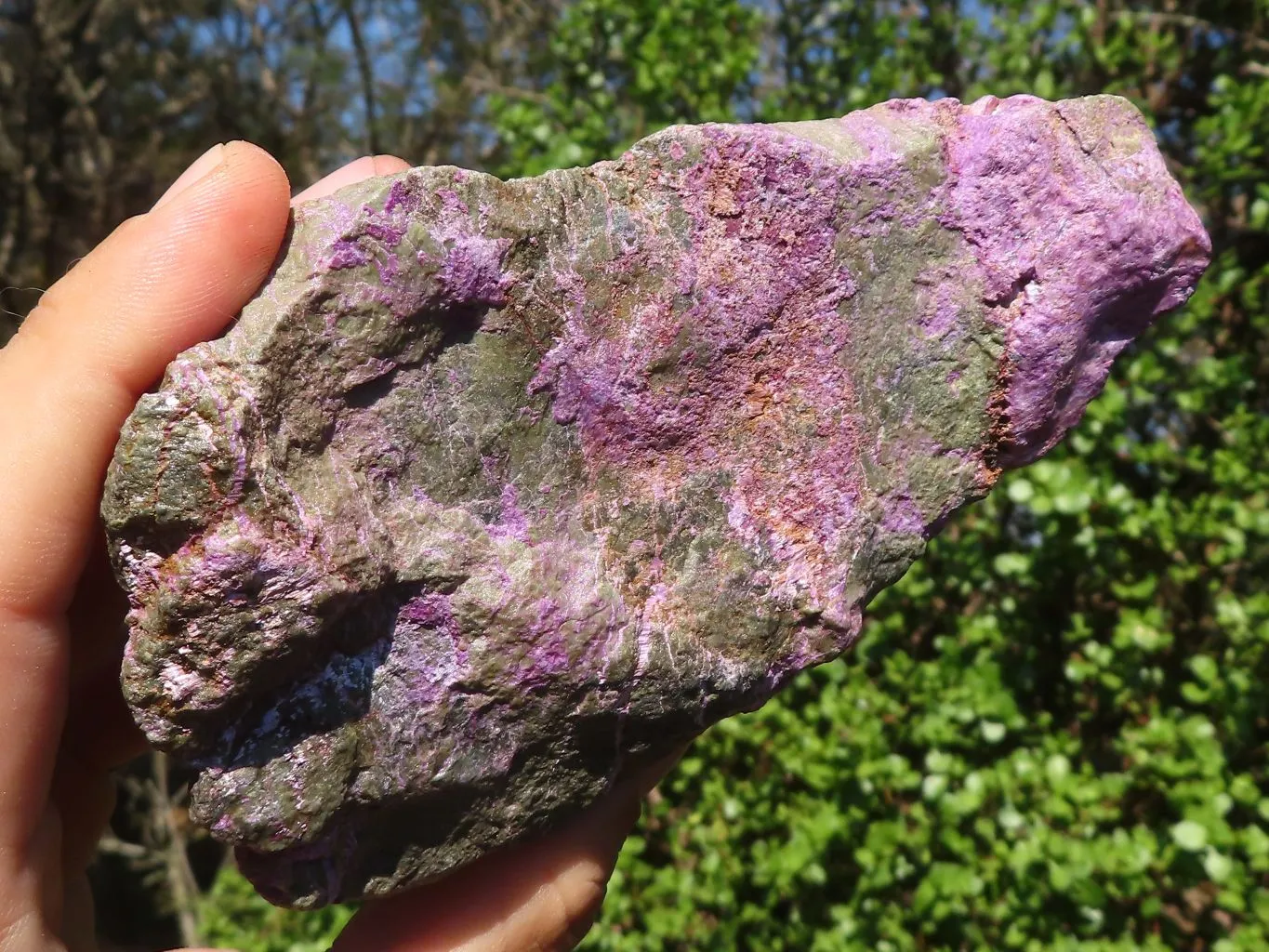 Natural Stichtite & Serpentine Rough Specimens x 4 From Barberton, South Africa