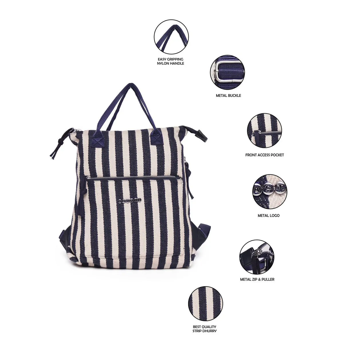 Navy/Natural  Womens/  Girls / Kids Backpack