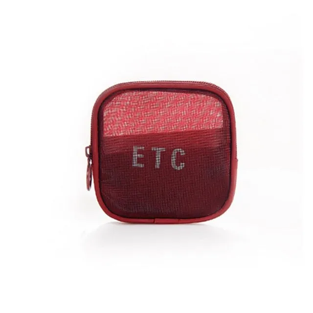 New Travel Storage Bag Mesh Breathable Toiletry Bag Women Men Cosmetic Organizer Portable Makeup Pouch Storage Case