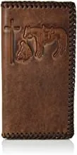 Nocona Belt Co. Unisex-Adult's Nocona Praying Cowboy Embosed Rodeo Wallet, tan