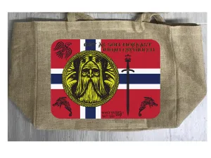 NORSEMEN BURLAP TOTE BAG