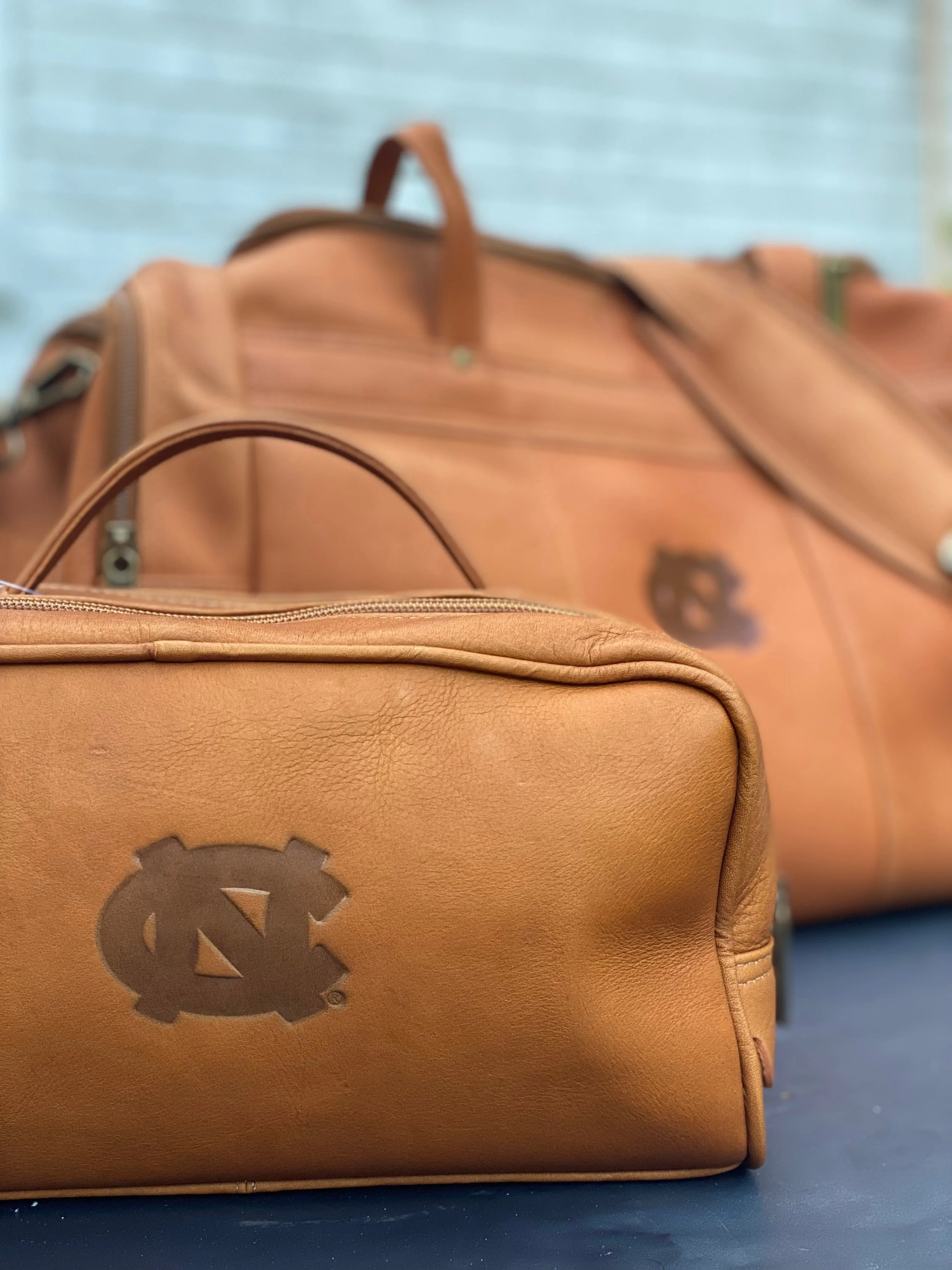 North Carolina Tar Heels Leather Duffel Bag