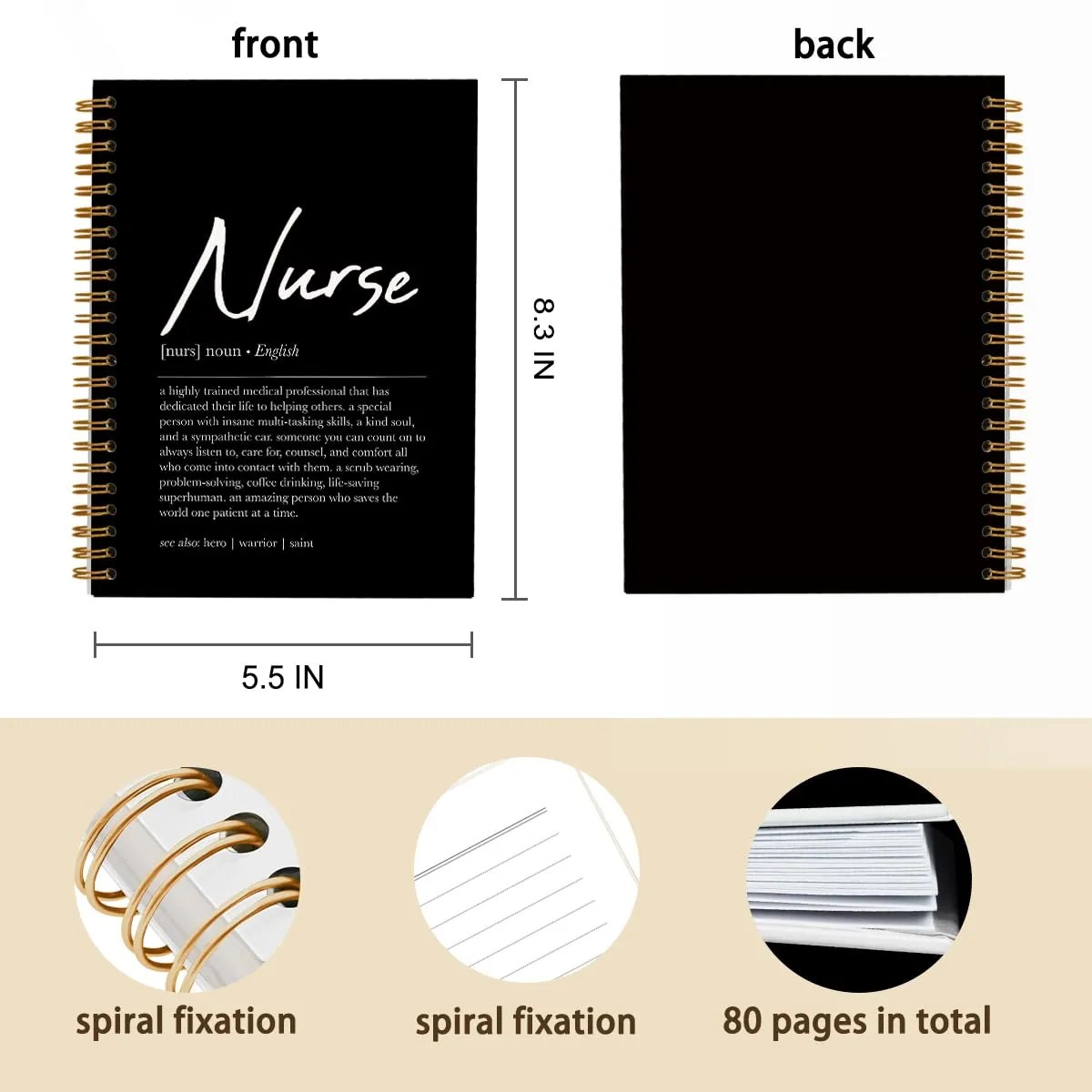 Nurse Definition Spiral Notebook