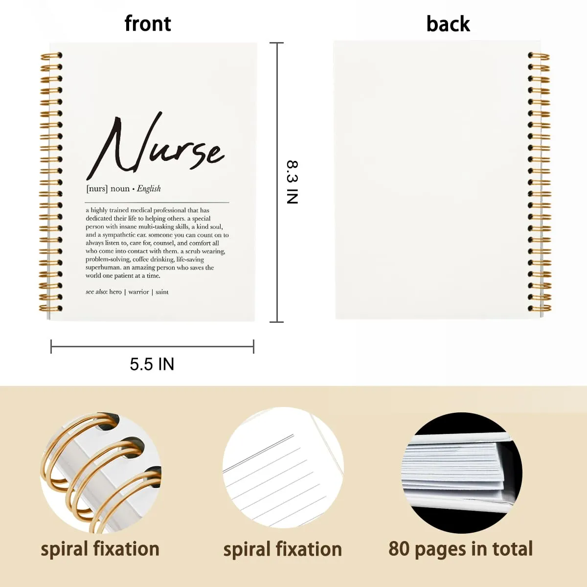 Nurse Definition Spiral Notebook