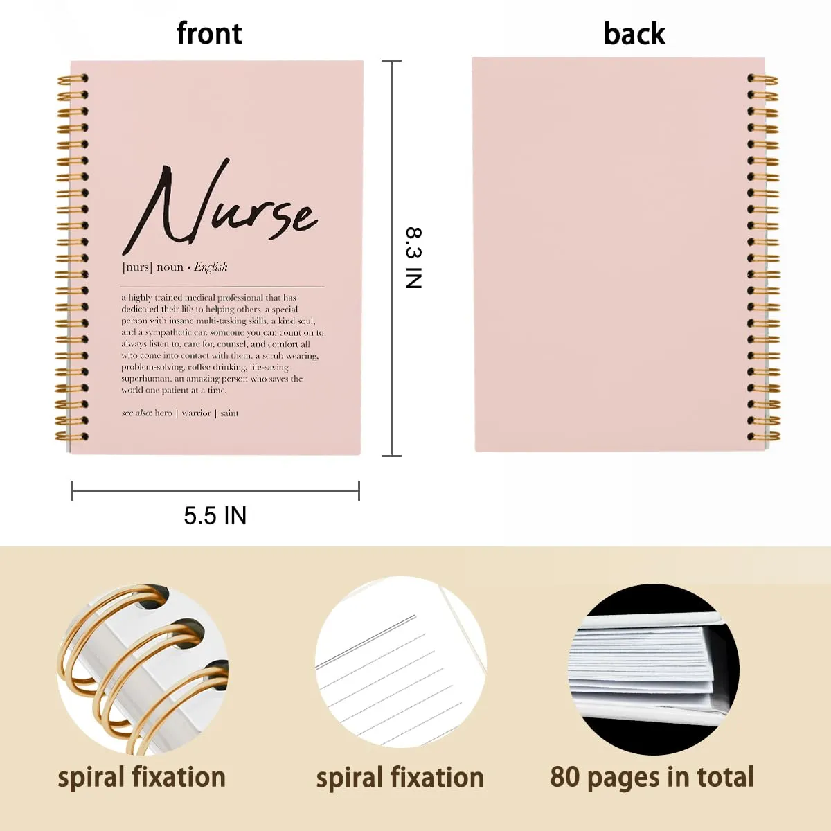 Nurse Definition Spiral Notebook