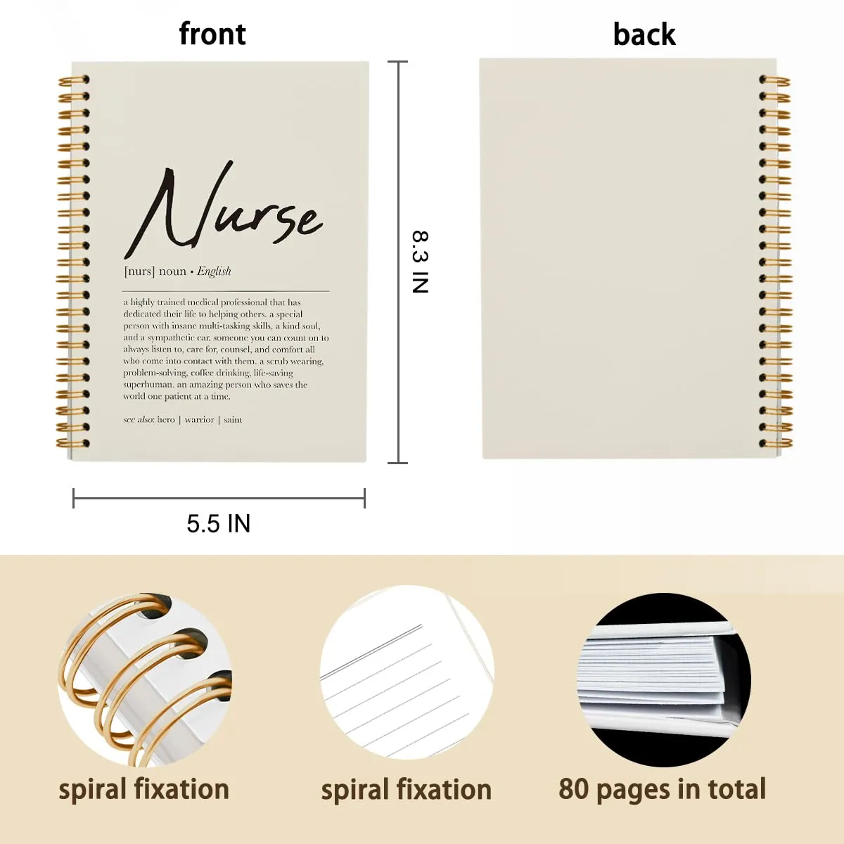 Nurse Definition Spiral Notebook