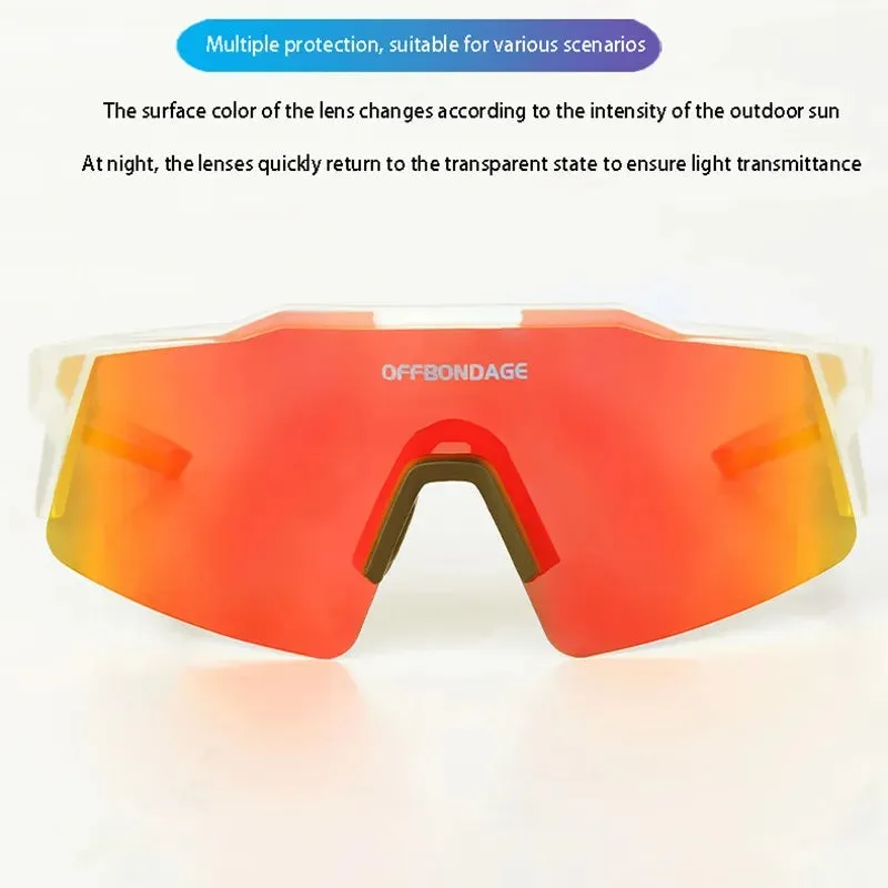 OFFBONDAGE Cycling Glasses Polarized Sunglasses Bicycle Goggles  Sports With Myopia Frame UV Protection Cycling Eyewear Flexible