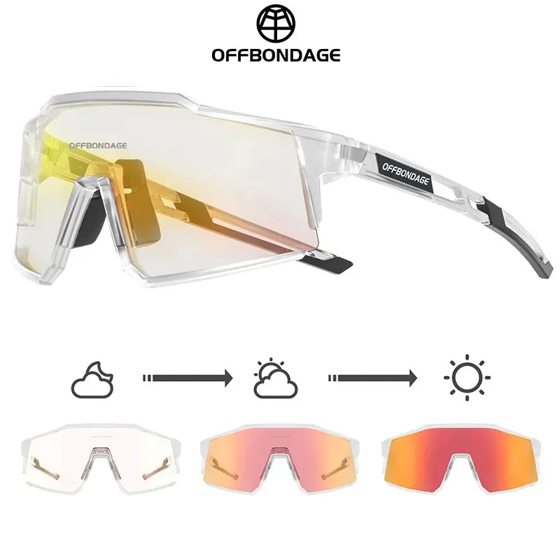 OFFBONDAGE Cycling Glasses Polarized Sunglasses Bicycle Goggles  Sports With Myopia Frame UV Protection Cycling Eyewear Flexible