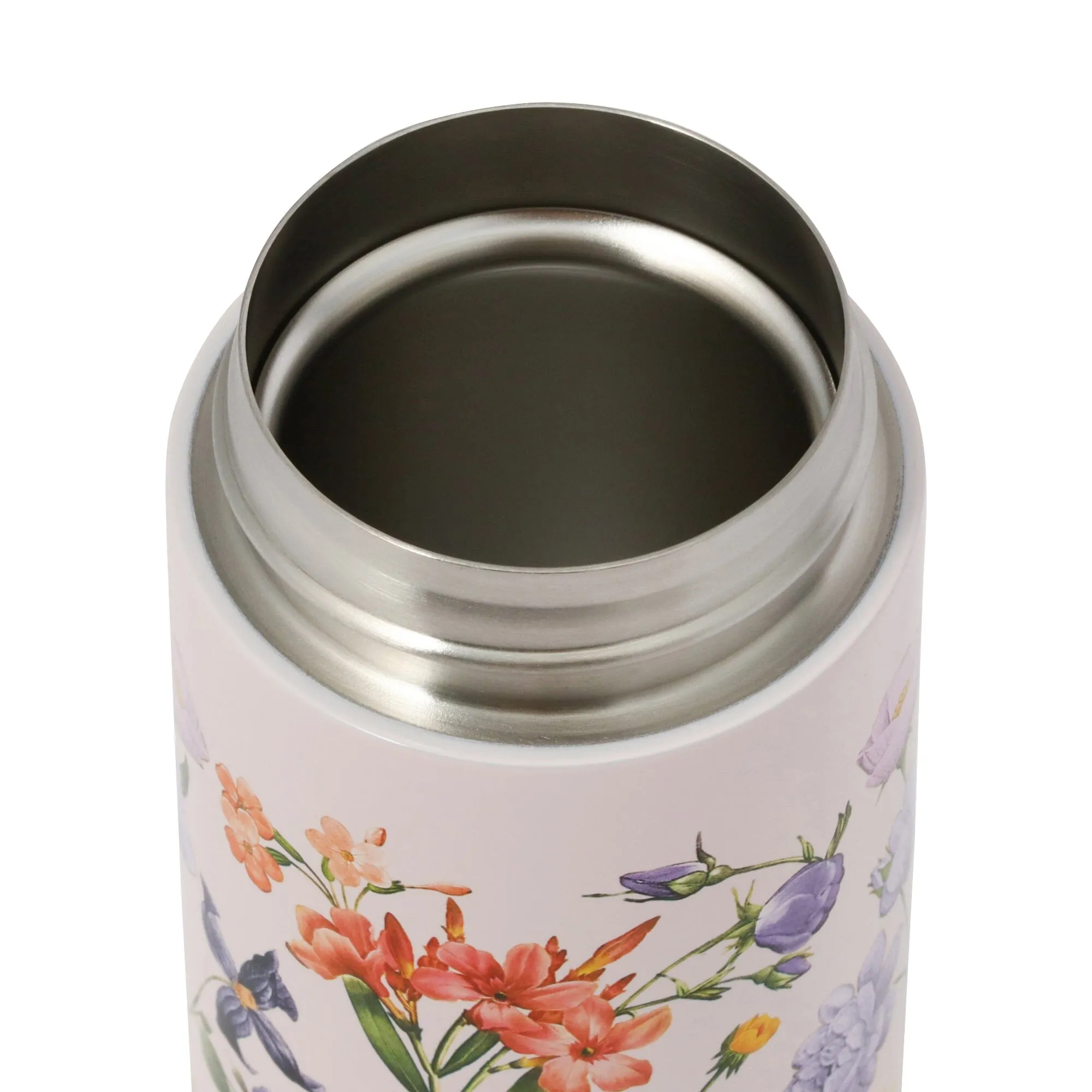 One-Touch Stainless Steel Bottle 350Ml Multi-Flower Pink