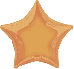 Orange Star Foil Balloon - 50cm