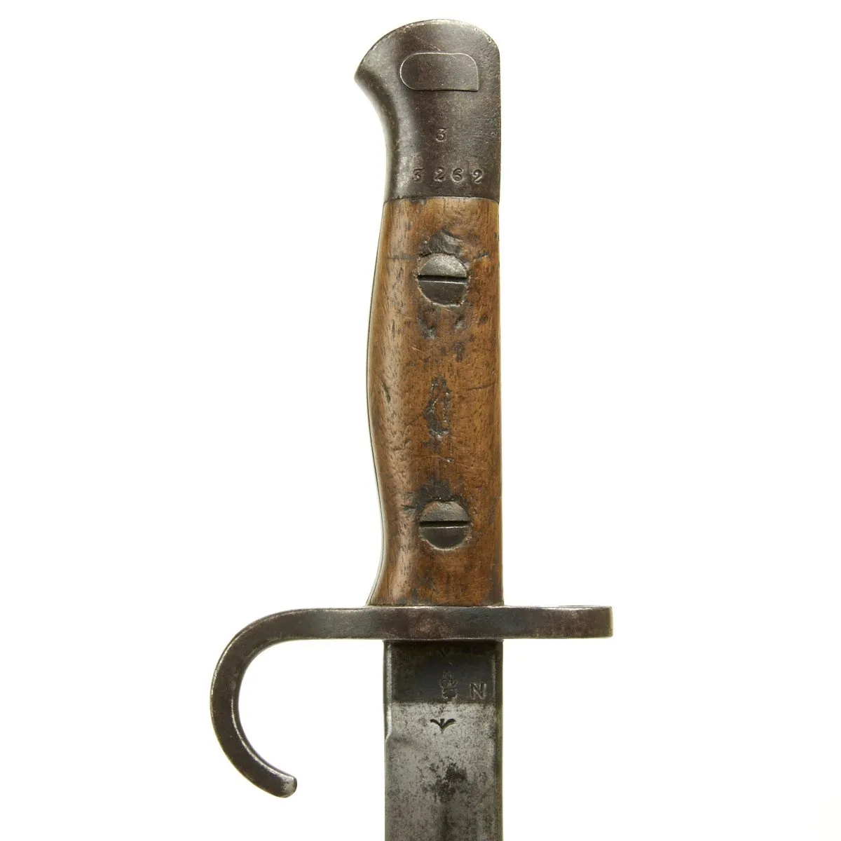 Original British P-1907 First Model Hooked Quillon Bayonet with Rare 1st Pattern Scabbard - Dated 1908