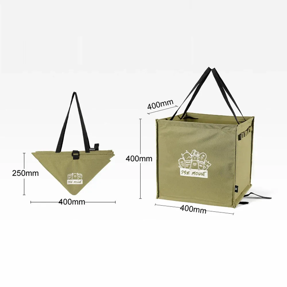 Outdoor Multifunctional Storage Bag Folding Canvas Handbag Camping Hiking Garbage Bin Large Capacity Picnic Storage Bag