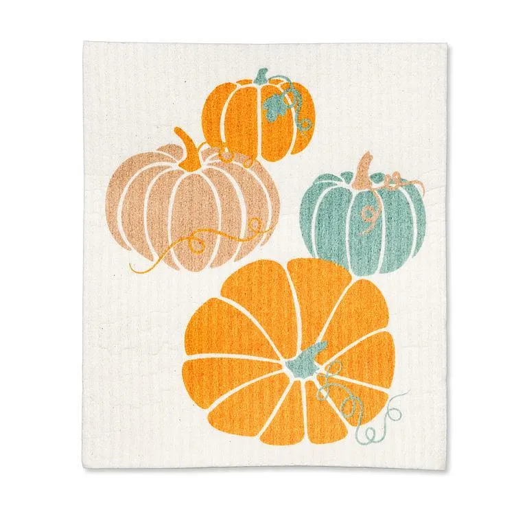 Pastel Pumpkins Swedish Cloths - Set of 2