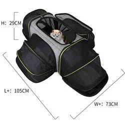 PAWS ASIA Suppliers Linen Luxury Portable Folding Outdoor Expandable Pet Cage Carrier Cat Bag